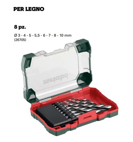 Metabo 8er set holzbohrer - 8er,