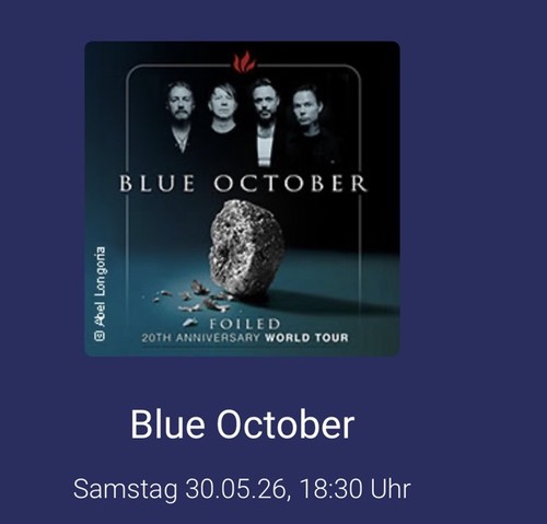 Konzertkarten blue october - konzertkarten,