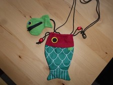 Kinder Tasche Mädchen  Fisch m. Geldbeutel innen  Umhängetasche - NEU -