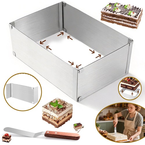 Kuchenform eckig verstellbar - kuchenform,