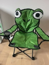 Kinder-Faltsessel, Campingstuhl faltbar, Motiv: Frosch, grün