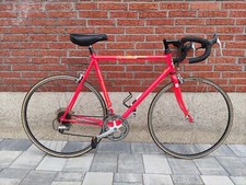 Neon Rotes 59cm Cycletech Retro Rennrad Vintage, Shimano, Groß, Stahl