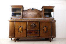 Prächtige XXL Jugendstil Anrichte Aufsatzbuffet Eiche Marmor Art Deco Antik 1900