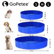 Ø80/100/120cm Faltbarer Hundepool Doggy Pool Schwimmbad Swimmingpool Hundebad