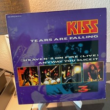 Kiss ‎– Tears Are Falling - Vinyl Maxi Single Germany 1985 NM/VG pro-cleaned