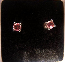 Ohrstecker Weißgold 585 mit rosa Turmalin