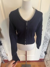 Zara cardigan jacke perlen M