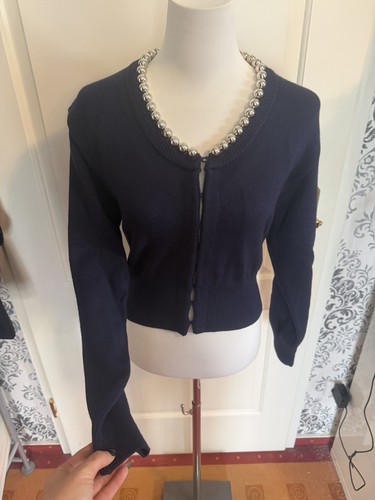 Zara cardigan jacke - perlen, m