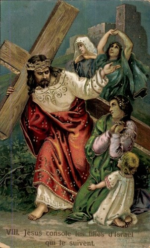 Kreuzwegstationen jesus - ak, kreuzwegstationen,