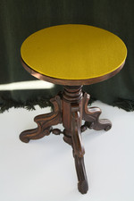 Antik Gründerzeit Beistelltisch Tisch rund D40cm  höhenverstellbar Klavierhocker