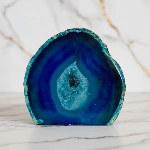 Achat freiform blau - blau, 8,5cm