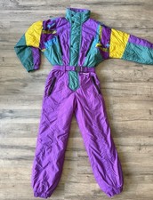 Vintage Skianzug Kinder Gr.152 Retro 90er Wintermode Schneeanzug Overall Ski