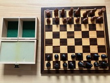 Schachspiel Schach Schachbrett 38 x 38 cm mit Box und Figuren aus Holz