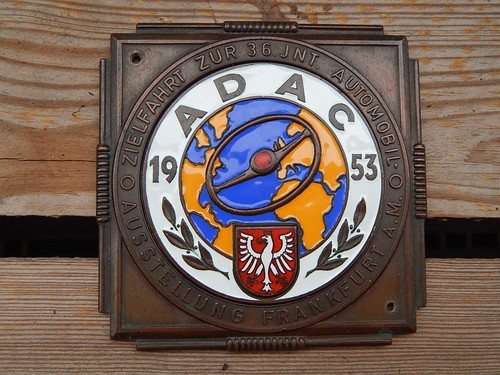 Adac plakette 1953 - plakette,