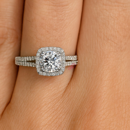 Rundschliff diamant ring - ring, 14
