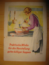 Maggi Werbung URALTES BÜCHLEIN Praktische Winke Maggi Suppen um 1937 TOP DEKO