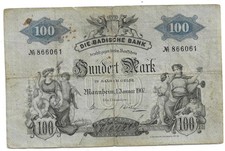 100 Mark Bad 5a  Badische Bank