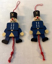 2x Hampelfigur Bergmann blau Holz ca. 11 cm Deko Weihnachten