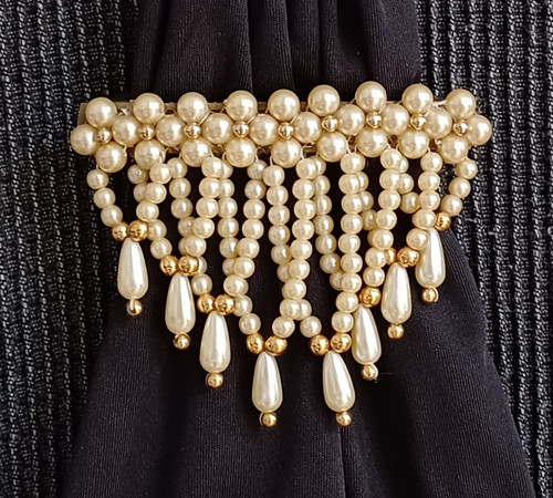 Vintage perlen haarspange - vintage,