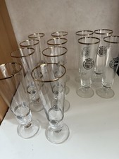 Warsteiner - Biergläser 12er Set - 0,2l - Pokal - Goldener Schriftzug