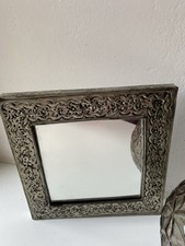 Metall Deko Wand Spiegel Ornament Kunst Vintage Skandi Impressionen Shabby Mexik