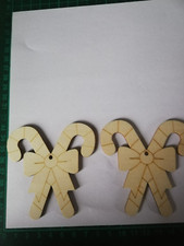 6 Holz-Zuckerstangen ca. 8 x 8 cm, einseitiges Branding