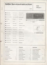 SABA " Donau E " / Origl.Service-Instruction ( R 115 ) / Tech.Daten ect.