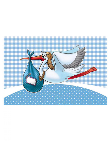 Storch baby fahne partydeko - baby,