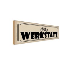 Holzschild 10x27 cm Fahrrad