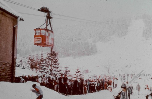 Altes color dia - altes, seilbahn