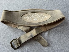 Beiger Leder Trachtengürtel