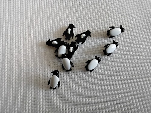Vintage kinder knöpfe pinguin - vintage,