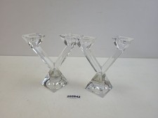 2x Kerzenhalter Glas 2-Flammig
