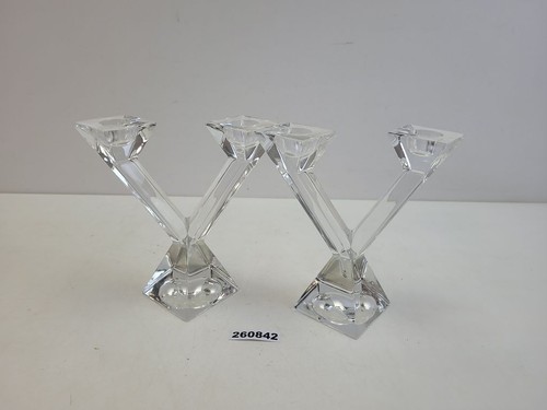 Kerzenhalter glas flammig - 2x,