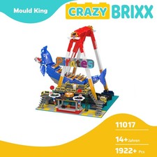 Mould King 11017 Schiffsschaukel Hai Piratenboot Vergnügungspark Klemmbausteine