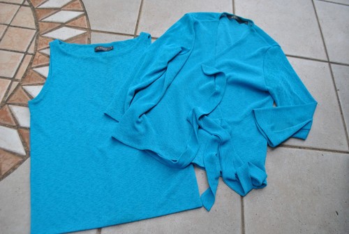 Diary twin set türkis top - my,