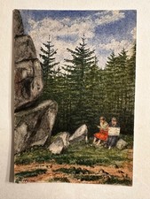 Aquarell Monogrammiert 1940, Frauen malen im Riesengebirge