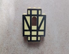 Lego System , Piraten , Zubehör , Burgmauer , Fachwerk Gelb .