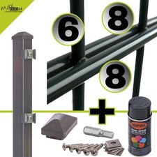 Doppelstabmattenzaun Set 8/6/8