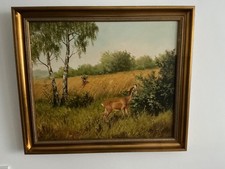 Gemälde Rehe Brunftzeit BOESE