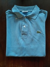 Lacoste Poloshirt hellblau Gr. 4 (M) Herren Polohemd (entfärbt)