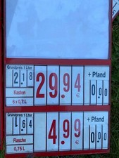 50x METO Preisschild - Getränkeauszeichnung - Getränkeschilder- Getränkedisplay