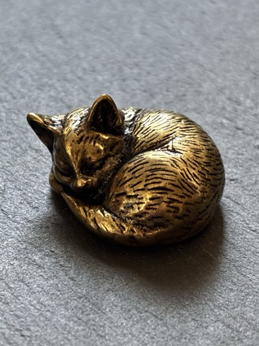 Schlafende katze messing - schlafende, |