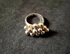 Tiffany & Co. Perlen Kugel Ring Silber 925 RG 56 - 58, Ringschiene offen