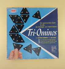 Tri-Ominos Spiel Arxon 1968 Vollständig Triominos Alte Ausgabe Vintage Domino