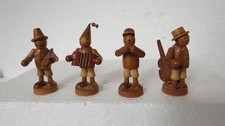 4 Erzgebirge Musikanten Holz alt DDR RARITÄT Bastler Musik Kapelle Figuren antik