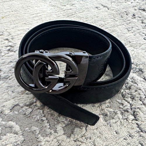 Gürtel schwarz leder - schwarz, gg