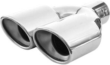 Auspuffblende Endrohr Edelstahl Doppel Universal Für Opel Corsa Astra Vectra