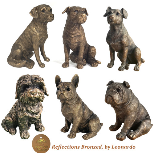 Leonardo hund dekofigur - dekofigur, bronze