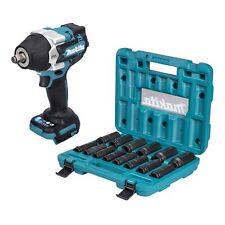 Makita DTW 700 Z Akku Schlagschrauber 18V 700Nm 1/2" + Steckschlüssel Set 14 tlg